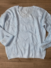 Load image into Gallery viewer, Light Blue Sweet &amp; Cozy Sweater
